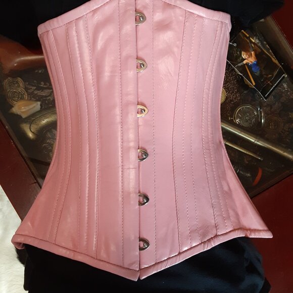 NWT Turquoise Brocade Zipper Tight Lacing Corset SMALL 22" - Picture 15 of 16